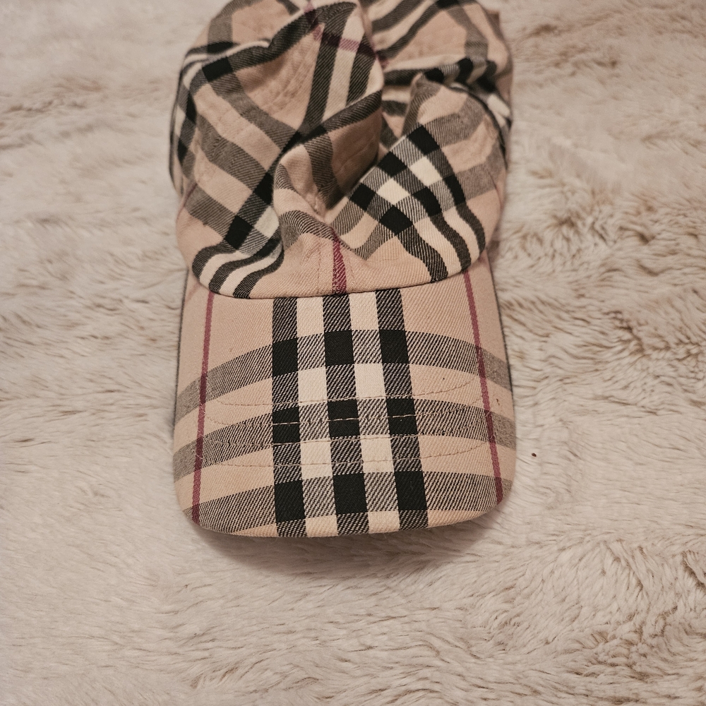 Authentic Burberry Beige and Black Checkered Cap